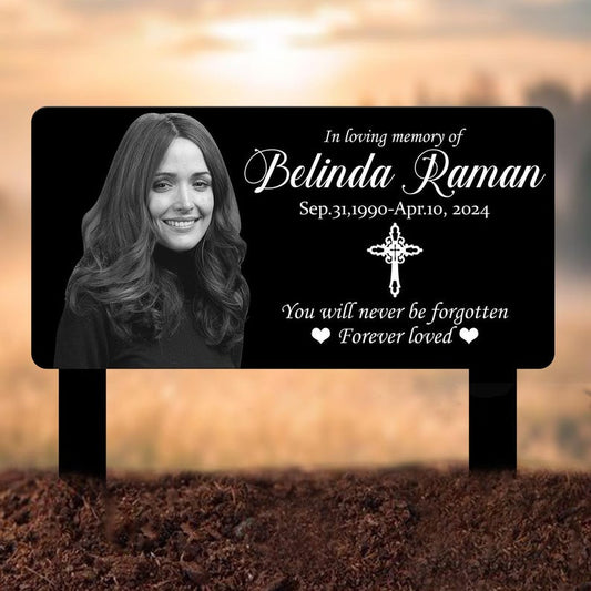 Custom Photo Grave Marker, Temporary Grave Marker With Photo, Outdoor Memorial Plaque, Sympathy Plaque, Remembrance Plaque il_794xN.6342226057_55ug.jpg