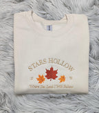 Stars Hollow Embroidered Crewneck | Where You Lead I Will Follow | Cozy Book Lover Gift | Stars Hollow Gift
