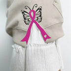 Cancer Ribbon Bow Applique Side Bow Cut-Out Embroidery Sweatshirt, Plaid Christmas Pullover, Trendy Coquette Bow, Side Bow Sweatshirt il_794xN.6375070102_6o54.jpg