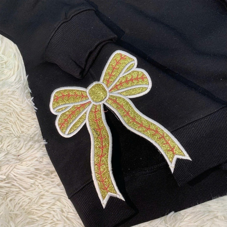 Senior Coquette Bow Embroidered Sweatshirt | Side Bow Applique Hoodie| Christmas Bow Sweatshirt | Glitter Christmas Sweatshirt il_794xN.6378160446_2qzx_1.jpg