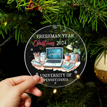 First Year At College Ornament 2025, Freshman Year Christmas 2025,College Ornament, College Christmas Keepsake, New College Student Ornament il_794xN.6380878131_3que.jpg