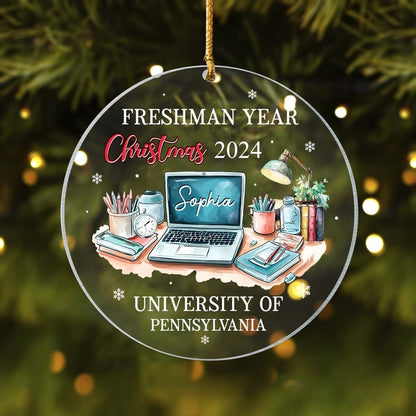First Year At College Ornament 2025, Freshman Year Christmas 2025,College Ornament, College Christmas Keepsake, New College Student Ornament il_794xN.6380878141_mp5a.jpg