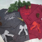 Merry Side Bow Sweatshirt, Embroidery Bow Cut-out Holiday Sweatshirt, Trendy Coquette Bow il_794xN.6386836762_2f2t.jpg