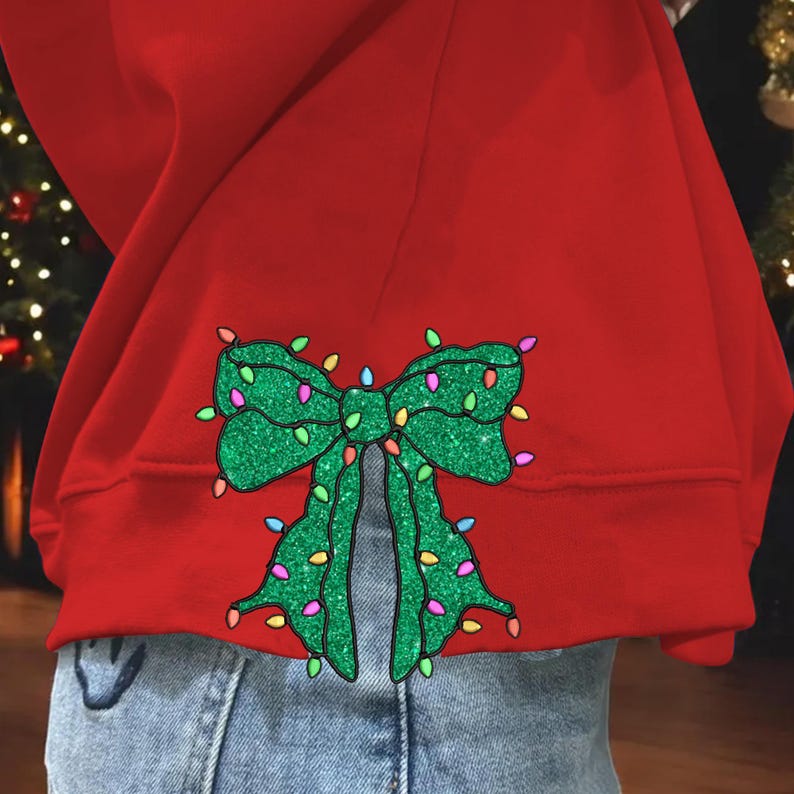 Christmas Light Side Bow Applique Side Bow Embroidery Sweatshirt, Christmas Coquette Bow Sweatshirt Seam Side Bow il_794xN.6387050338_jldm.jpg