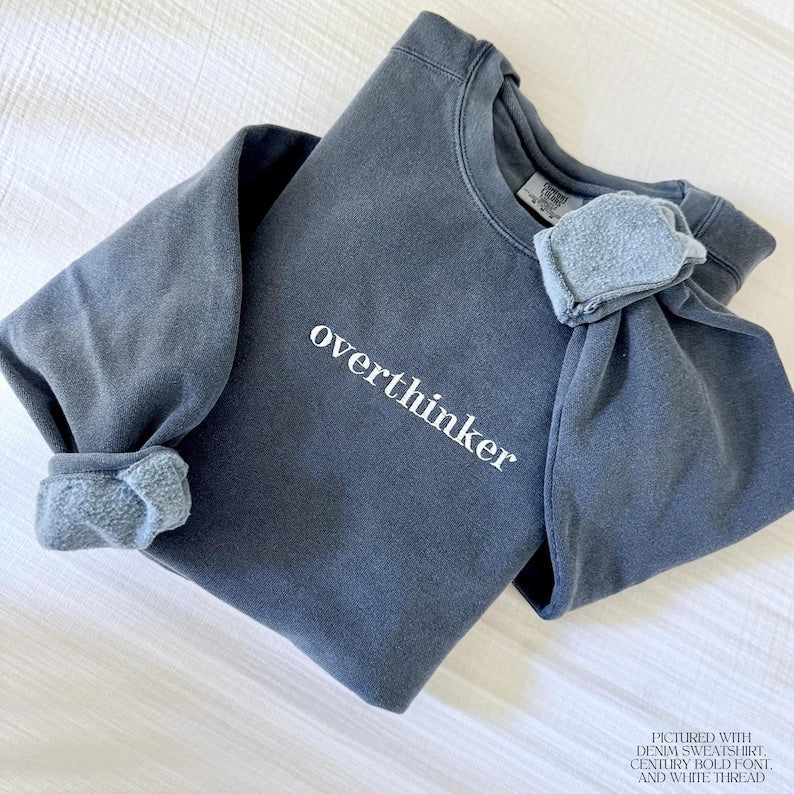 Comfort Colors Embroidered Sweatshirt, Custom Embroidery Crewneck, Custom Sweatshirt, Embroidered Crewneck, Custom Embroidered