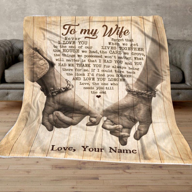 To My Wife Blanket, To My Wife Gift, Christmas Gift for Wife from Husband, Anniversary Gift For Wife, Custom Sherpa Blanket For Wife il_794xN.6417275345_br4t.jpg