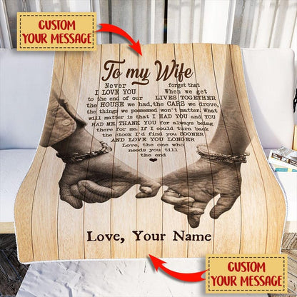 To My Wife Blanket, To My Wife Gift, Christmas Gift for Wife from Husband, Anniversary Gift For Wife, Custom Sherpa Blanket For Wife il_794xN.6417275351_6wyh.jpg