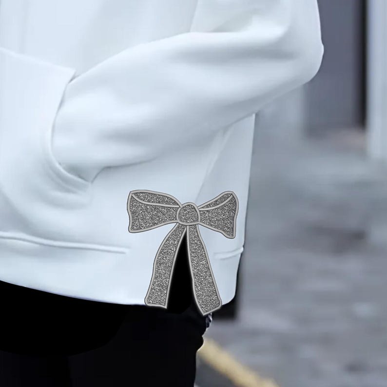 Embroidered Custom Text with Bow Side Sweatshirt, Side Bow Applique Sweatshirt, Giltter Bow Hoodie, Girly Coquette Shirt, Personalized Name il_794xN.6422743875_fgk9_f3480575-bc4a-4564-b941-d05f78c6fcc8.jpg