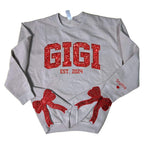 Glitter Gigi Est Claus Embroidered Mimi, Grandma Christmas Bow Embellished Sweatshirt Custom Side Bow Cut-Out Sweatshirt, Christmas Gigi il_794xN.6425160919_dgp7.jpg