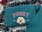 Custom Pet Face and Name Embroidered Sweatshirt From Photo, Embroidered Side Bow Sweatshirt, Est Hoodie, Dog Owner Gift Idea il_794xN.6429944993_d8gm.jpg