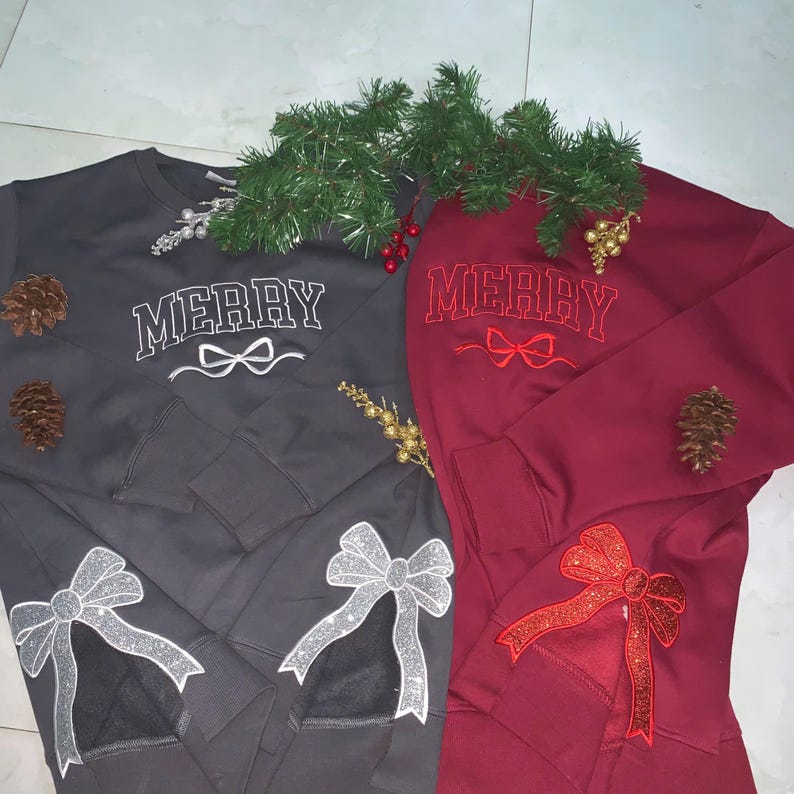 Merry Side Bow Sweatshirt, Embroidery Bow Cut-out Holiday Sweatshirt, Trendy Coquette Bow il_794xN.6434926219_ke41.jpg