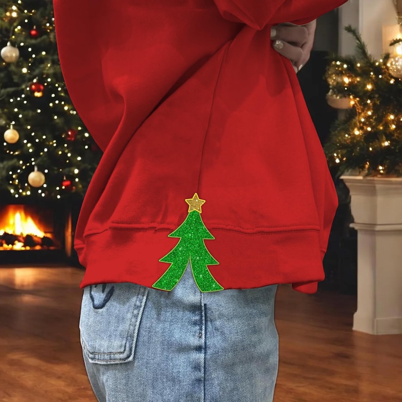 Personalized Bundle Christmas Side Bow Sparkle Coquette Side Bow Cut-Out Embroidery Sweatshirt, Christmas Embroidery Sweatshirt, Christmas Tree Appliqu Sweatshirt Embroidery il_794xN.6435650507_5src.jpg