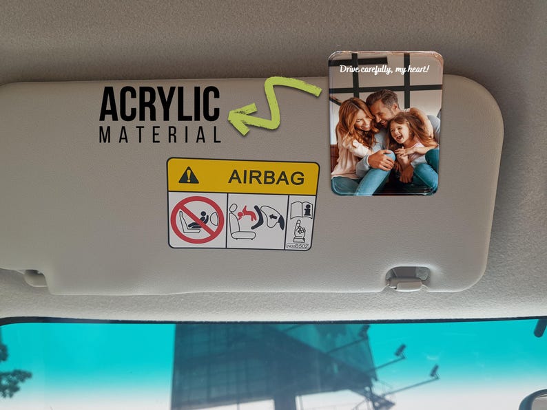 Add Your Own Photo Car Visor Clip, Sun Visor Picture Clip, Car Photo Decor, Family Portrait Sun Visor Clip, Picture Frame for Car Gift il_794xN.6446432864_88lc.jpg