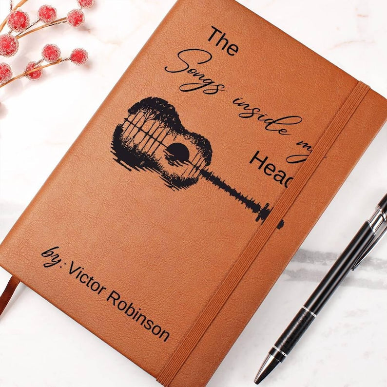 Customized Songwriter Leather Journal, Songs Inside My Head Notebook Musician Notebook Songwriting Journal, Guitarist Gifts For Music Lovers il_794xN.6457413159_rqg4.jpg