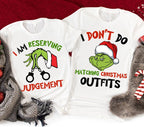 The Grinchy Christmas Family Matching Shirts, Family Men Funny shirt, I Don't Do Matching Christmas Outfits, But I Do Tee, Christmas gifts