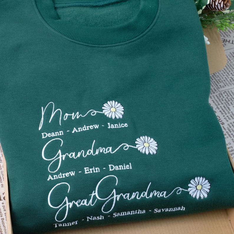 Custom Mom Grandma Great Grandma Embroidered Sweatshirt, Great Grandma with Grandkids Names Sweatshirt, Gift For Grandma, Mother's Day Gift il_794xN.6498729915_m0u4.jpg