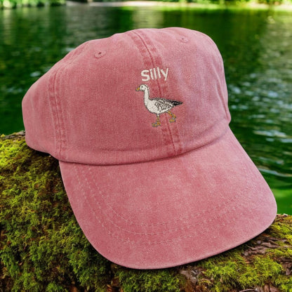 Embroidered Silly Goose Cap - Vintage Humorous Baseball Hat - Mom Dad Wildlife Baseball Cap - Outdoor Animal Camping Hat - Father's Day Gift
