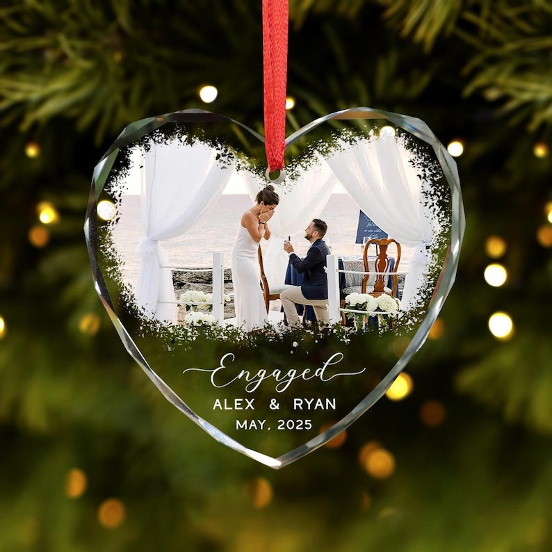 Engagement GLASS Ornament,Married Ornament,Personalization Marriage Proposal Gift,Our First Christmas Engaged Photo Ornament,Gift For Couple il_794xN.6526477090_mdsc_851a5a3d-9d29-4ac7-a590-225de778e584.jpg