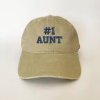 Number 1 Aunt Embroidered Dad Hat Vintage Washed Baseball Cap, Gift for Aunt from Niece or Nephew, Cute Family Embroidery Unisex Cap