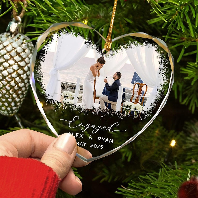 Engagement GLASS Ornament,Married Ornament,Personalization Marriage Proposal Gift,Our First Christmas Engaged Photo Ornament,Gift For Couple il_794xN.6574587325_euyr_da0fe318-b21b-4c48-84ea-b5bfe62248a9.jpg