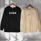 Funny Ghost Reading Sweatshirt, Halloween Sweatshirt, Embroidered Ghost, Ghost Reading Books, Fall Crew Ghost Embroidery, Ghost Book Sweater