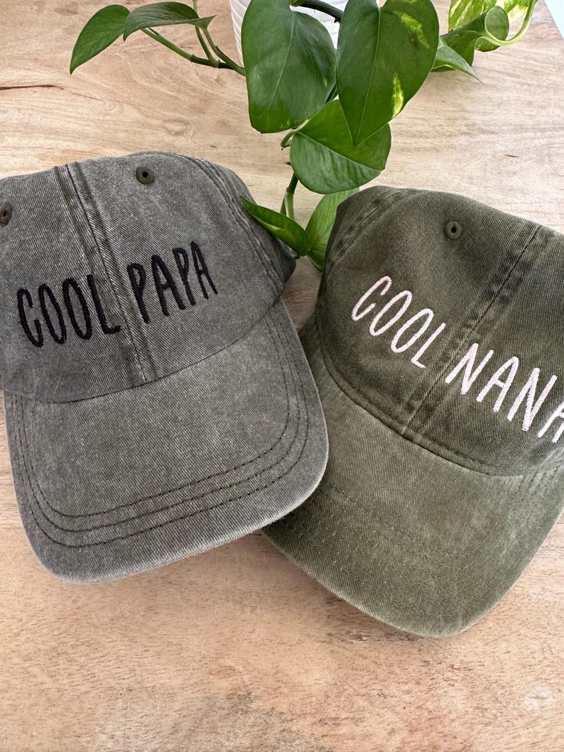 Custom Pigment Dyed Embroidered Hat - Personalized Text - Dad Hat - Cap Embroidery - Custom Text Wording - Distressed Hat - Unstructured