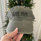 Custom Pigment Dyed Embroidered Hat - Personalized Text - Dad Hat - Cap Embroidery - Custom Text Wording - Distressed Hat - Unstructured