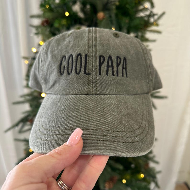 Custom Pigment Dyed Embroidered Hat - Personalized Text - Dad Hat - Cap Embroidery - Custom Text Wording - Distressed Hat - Unstructured