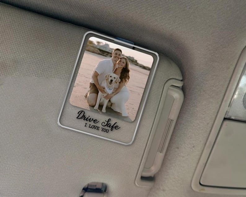 Valentines Gift For Him, Car Visor Clip Photo, Car Accessories, Drive Safe Visor Clip, Custom Photo Car Visor Clip, Car Decorations il_794xN.6598150369_7g83_1.jpg