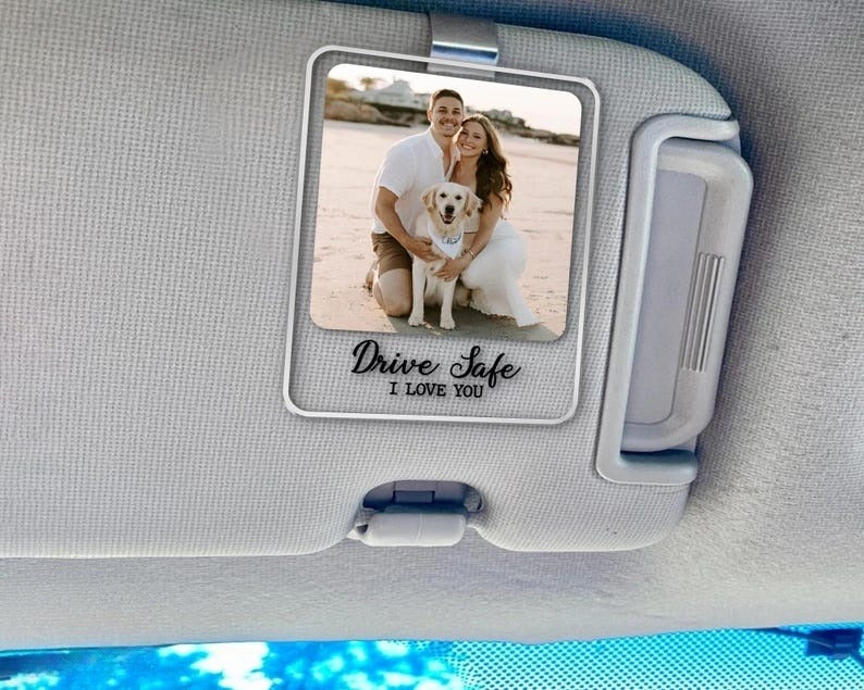 Valentines Gift For Him, Car Visor Clip Photo, Car Accessories, Drive Safe Visor Clip, Custom Photo Car Visor Clip, Car Decorations il_794xN.6598150467_sx7l_1.jpg