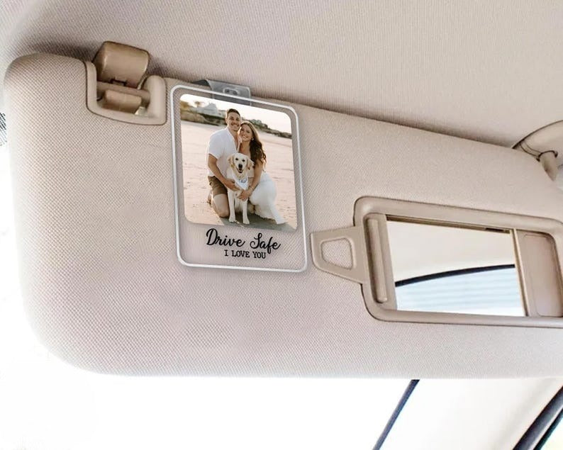 Valentines Gift For Him, Car Visor Clip Photo, Car Accessories, Drive Safe Visor Clip, Custom Photo Car Visor Clip, Car Decorations il_794xN.6598150573_kkpd_1.jpg