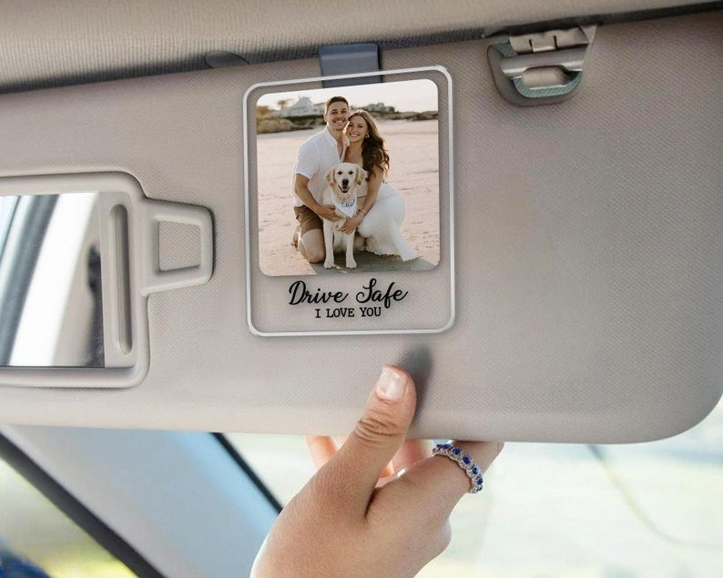 Valentines Gift For Him, Car Visor Clip Photo, Car Accessories, Drive Safe Visor Clip, Custom Photo Car Visor Clip, Car Decorations il_794xN.6598186751_rfpx_1.jpg