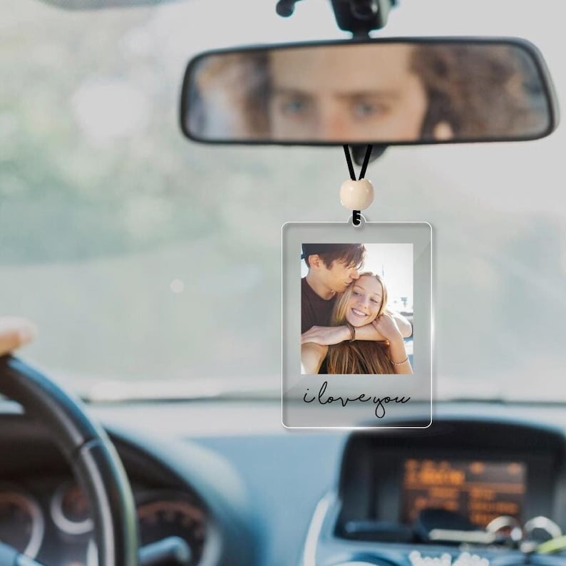 Personalized Photo Car Ornament, Hanging Car Polaroid Any Image, Drive Safe Ornament, Driving Test Pass Gift, Idea First Car Charm Gift il_794xN.6601671369_69l6.jpg