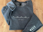 Personalized Grandma Sweatshirt, Embroidered Grandma Sweatshirt with Grandkids Names on Sleeves, Mother's Day Gifts, Gifts for Grandparents