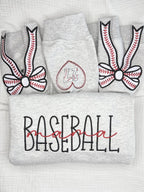 Baseball Mama Crewneck Sweatshirt with Trendy Side Bow Glitter Applique & Embroidered Sleeve, Baseball, Baseball mom, Baseball Momma, Boymom il_794xN.6615812910_2kna.jpg