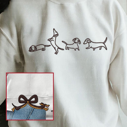 Dachshund Bow Side Bow Embroidery Sweatshirt, Dachshund Mama Sweatshirt, Dog Mama Coquette Embroidered Sweatshirt, Dachshund Lovers Gift il_794xN.6620619471_l5tp_1.jpg