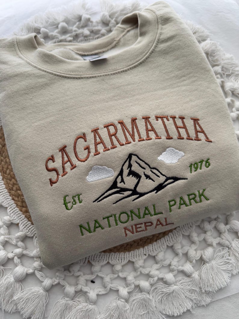 Custom National Park Crewneck Sweatshirt Embroidered Personalized Design