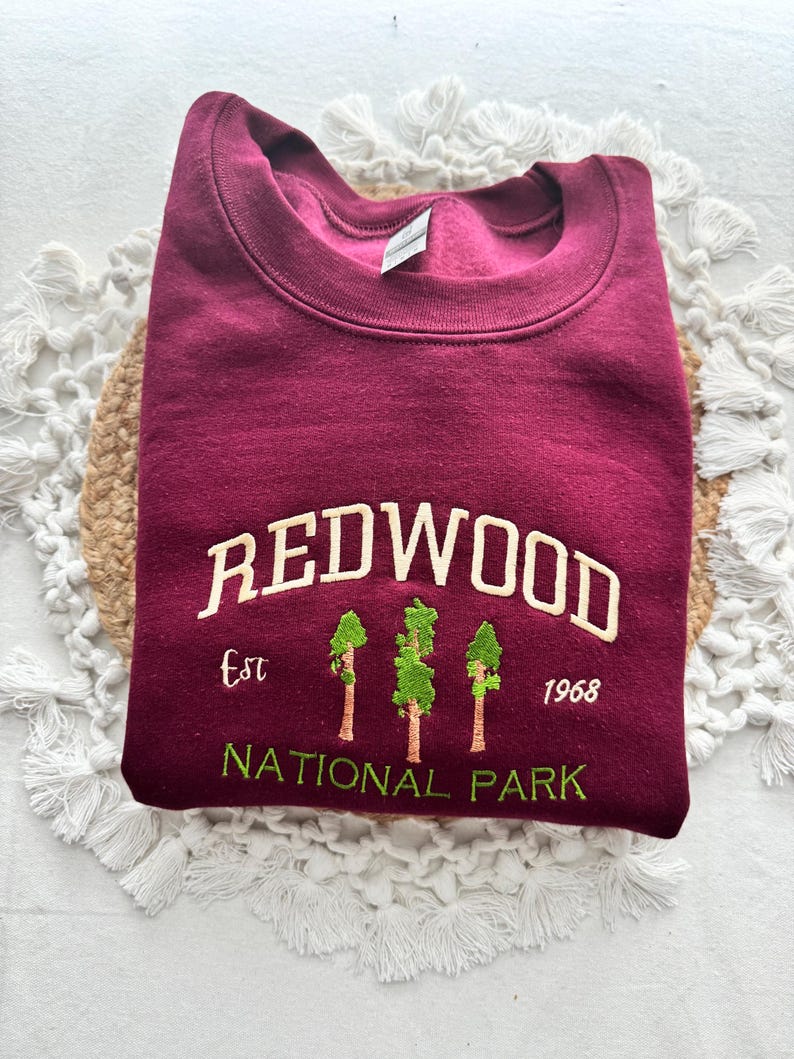 Custom National Park Crewneck Sweatshirt Embroidered Personalized Design