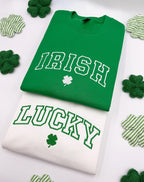 Embroidered St. Patricks Day Sweatshirt-Hoodies, Lucky Unisex Crewneck, Shamrock-Irish Sweatshirt, St Pattys, Simple Holiday Sweater, Gift il_794xN.6629168794_p1r7.jpg