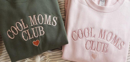 Embroidered Cool Moms Club Sweatshirt, Embroidered Cool Mom Sweatshirt, Embroidered Crewneck, Mother S Day Gift, Gifts For Mom, Mom Gifts