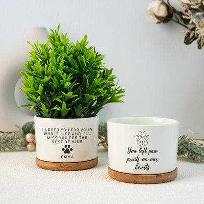 Personalized Dog Memorial Gift Planter,Pet Memorial Gift Plant Pot,Custom Flower Pot with Bamboo Tray,Loss of Dog,Never Forgotten Plant Pot il_794xN.6640976793_cphx.jpg
