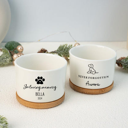 Personalized Dog Memorial Gift Planter,Pet Memorial Gift Plant Pot,Custom Flower Pot with Bamboo Tray,Loss of Dog,Never Forgotten Plant Pot il_794xN.6640976795_rcow.jpg