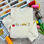 Embroidered Teacher Life Crewneck Sweatshirt with Cute Teacher Icons, Embroidered Teacher Sweatshirt, Teacher Appreciation, Teacher Gift il_794xN.6651470290_tgro.jpg