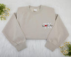 Personalized Embroidered Couple Sweatshirt for Boyfriend,Custom Embroidered Couple Hoodie with Name,Anniversaries Gifts,Valentines Day Gifts