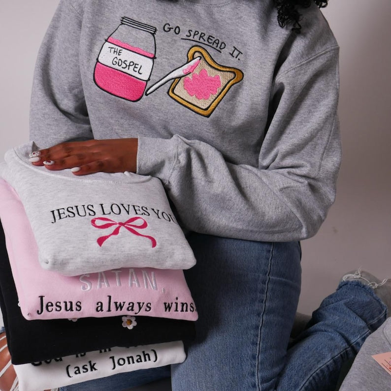 Funny Christian Sweatshirt Gospel Sweater Christian Quote Sweater Faith Based Sweater Aesthetic Faith Sweater Trendy Christian Crewneck
