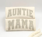 Custom Glitter Embroidered Mama Sweatshirt/Hoodies | Personalized Gift with Kids' Names | Pregnancy Announcement | Mother's Day Crewneck