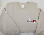 Personalized Embroidered Couple Sweatshirt for Boyfriend,Custom Embroidered Couple Hoodie with Name,Anniversaries Gifts,Valentines Day Gifts