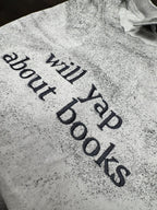 Will Yap About Books Embroidered Crewneck, Bookworm, Gift for Book Lover, Custom Crewneck, Emboridery Bookish Merch, Professional Yapper