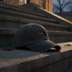 Premium Black Cat Embroidered Dad Hat Stealthy Black Cat with Dagger Design Baseball Cap for Men & Women, Adjustable Classic Hat