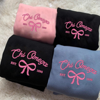 Embroidered Sorority Shirt, Custom Soroty Embroidered Sweatshirt, Retro Coquette Sorority Tee, Custom Sorority Gift, Girl Besties Shirt